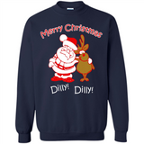 Christmas T-Shirt Santa And Reindeer Dilly Dilly - Sweatshirt