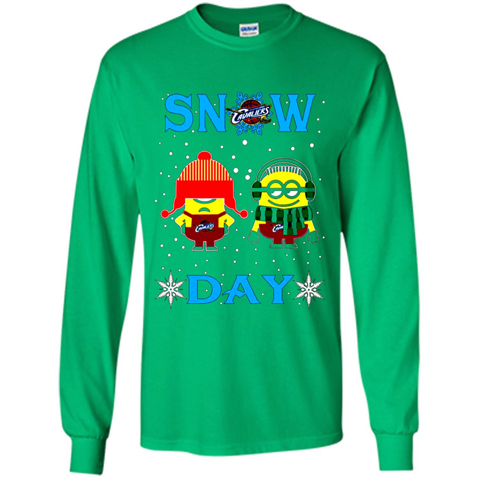 Snow Day Shirt For Cleveland Cavaliers Vs Minion Fans pingpong