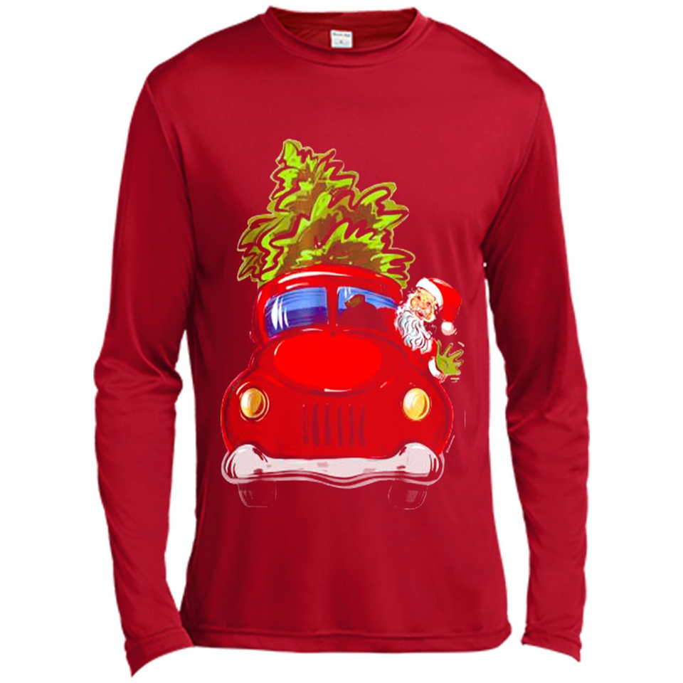 Vintage Santa red Truck Christmas Tree PINGPONG