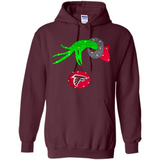 GRINCH HAND HOLDING ATLANTA FALCONS GLITTER CHRISTMAS PINGPONG