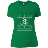 Christmas Ugly Sweater Cycling - Ugly Christmas Sweater - Ladies' Boyfriend T-Shirt