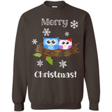 Cute Christmas Shirt Merry Christmas Snowflakes Owls Nest