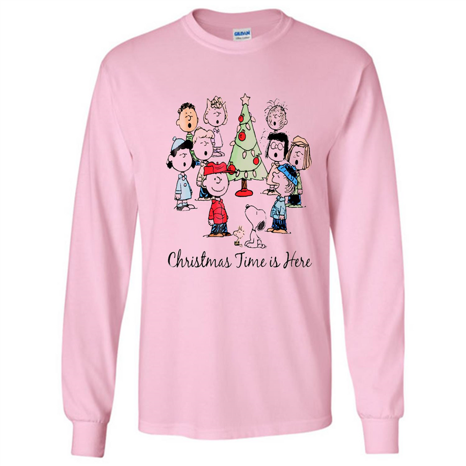 Snoopy Christmas Time Is Here Sporty T-Shirt - Long Sleeve T-Shirt