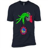 GRINCH HAND HOLDING GOLDEN STATE WARRIORS GLITTER CHRISTMAS PINGPONG
