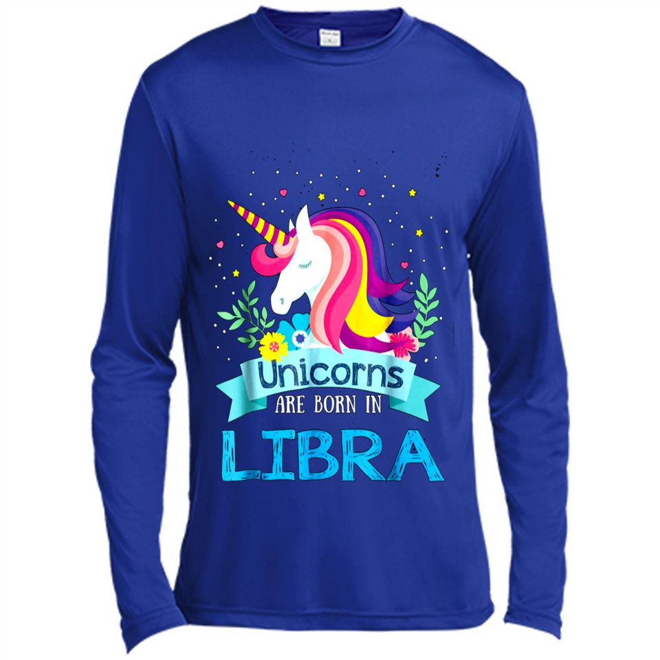 Unicorns are born in Libra Birthday Rainbow Gift Ladies Custom