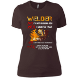 Know I'm on fire let me finish this weld shirt Sweatshirt - Ladies' Boyfriend T-Shirt