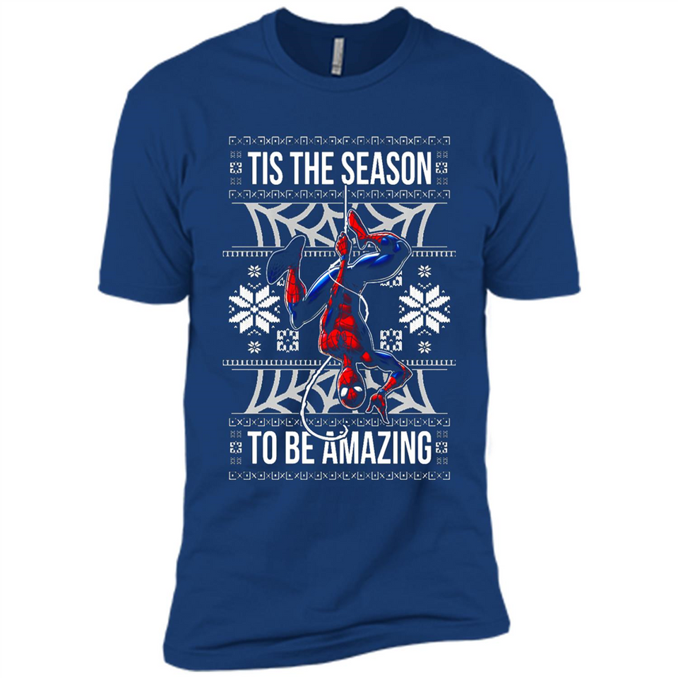 Marvel Spider Man Tis The Season To Be Amazing Ugly Christmas Mug PINGPONG - Premium Short Sleeve T-Shirt