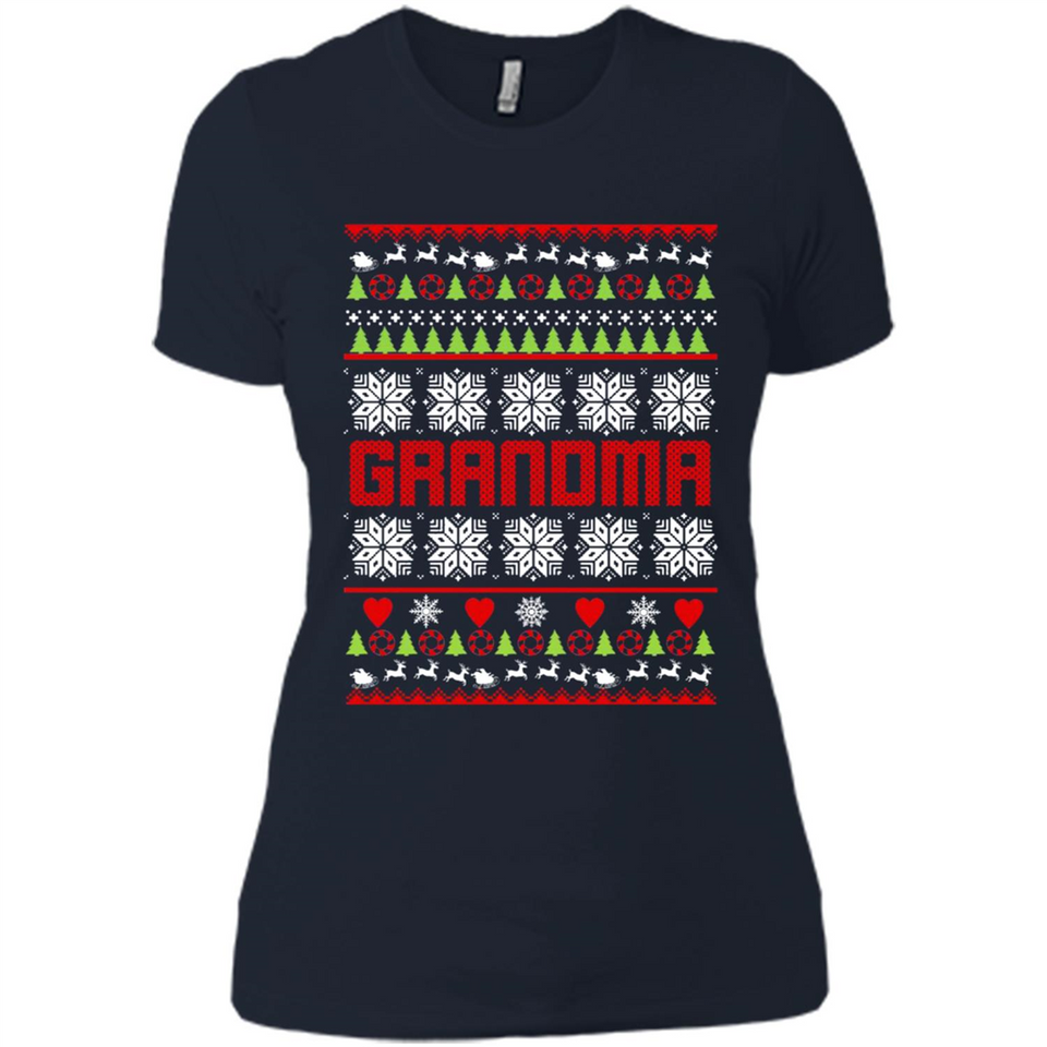 Grandma Ugly Christmas - Ladies' Boyfriend T-Shirt