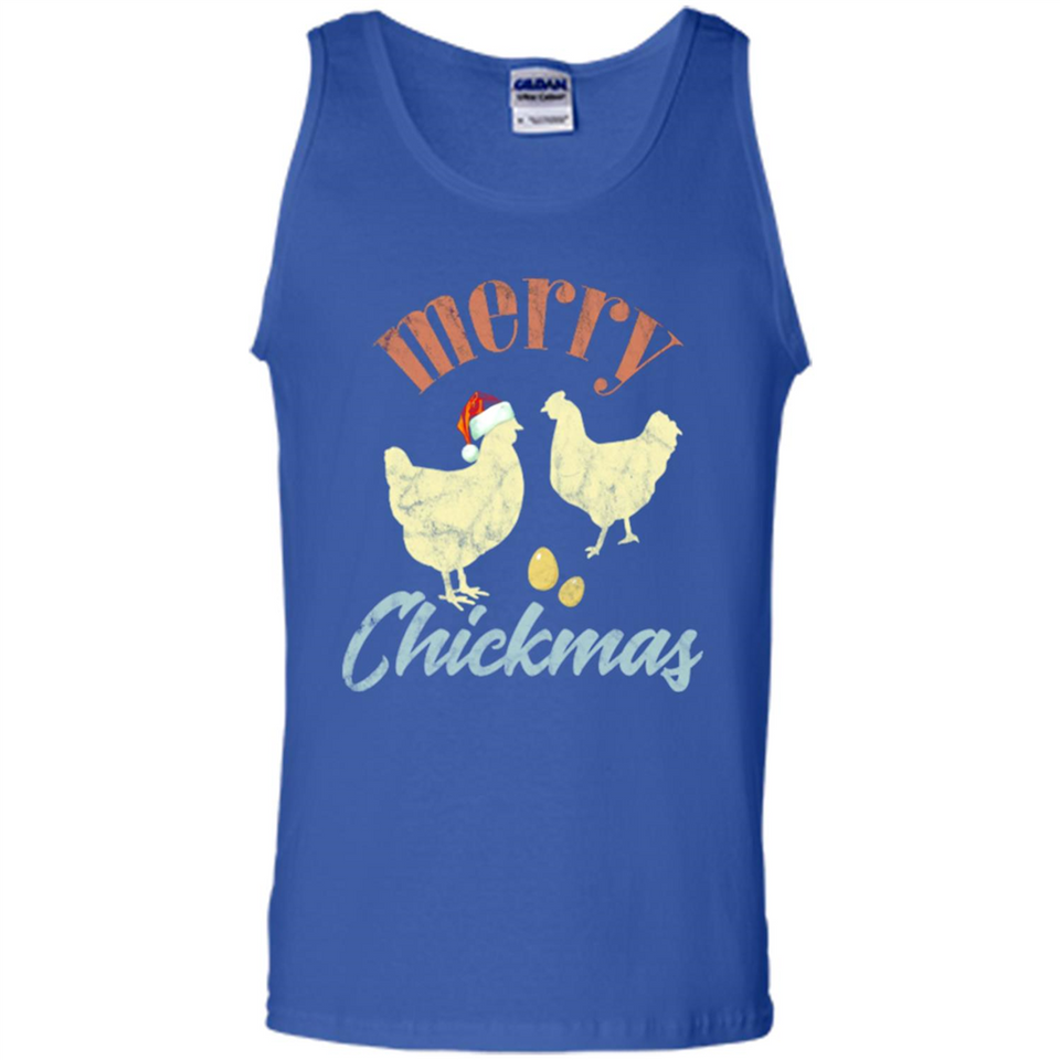 Christmas Chicken Vintage Shirt Funny Santa Hen Farmer Lover - Tank Top