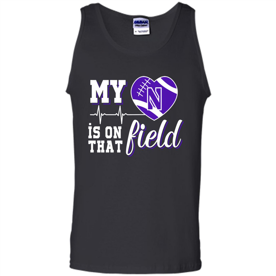 Northwestern Wildcats Football My Heart is on that Field - Tank Top