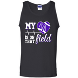 Northwestern Wildcats Football My Heart is on that Field - Tank Top