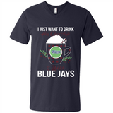 I Just Want To Drink Hot Chocolate & Watch Toronto Blue Jays Ugly Christmas Sweater PINGPONG