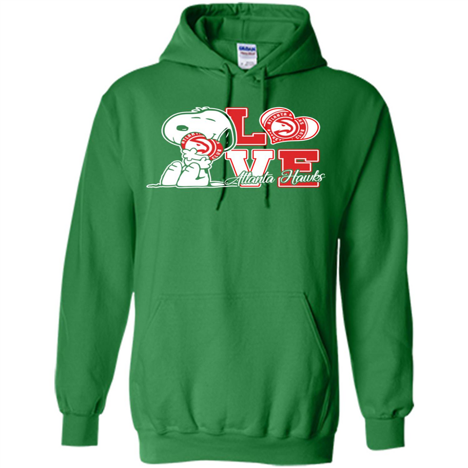 Snoopy loves NBA Atlanta Hawks - Hoodie