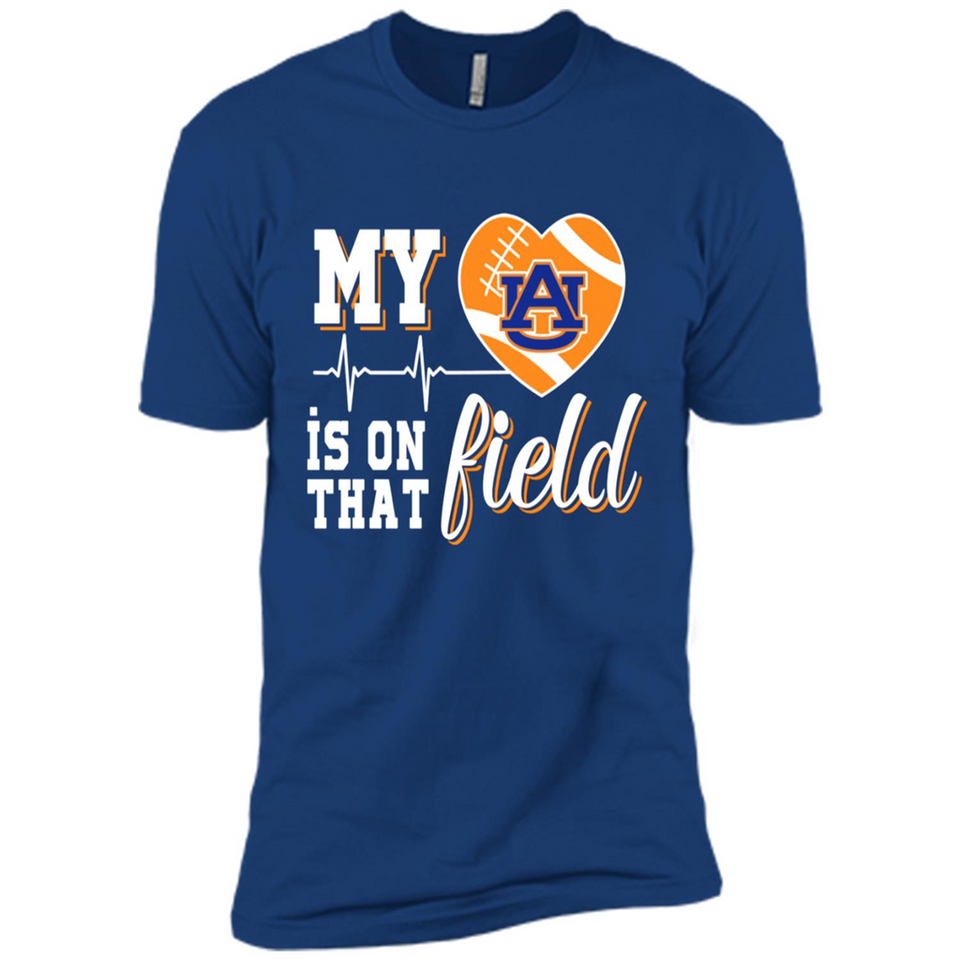 Auburn Tigers Football My Heart is on that Field - Premium Short Sleeve T-Shirt