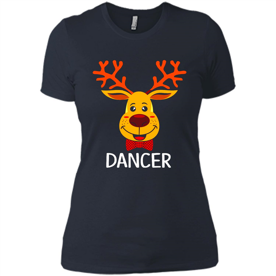 Dancer Santa Claus Funny Xmas Holiday T-Shirt - Ladies' Boyfriend T-Shirt
