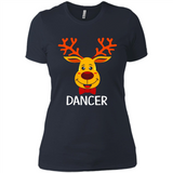 Dancer Santa Claus Funny Xmas Holiday T-Shirt - Ladies' Boyfriend T-Shirt