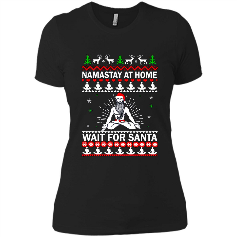 Namastay at home and wait for Santa Christmas sweatshirt PINGPONG