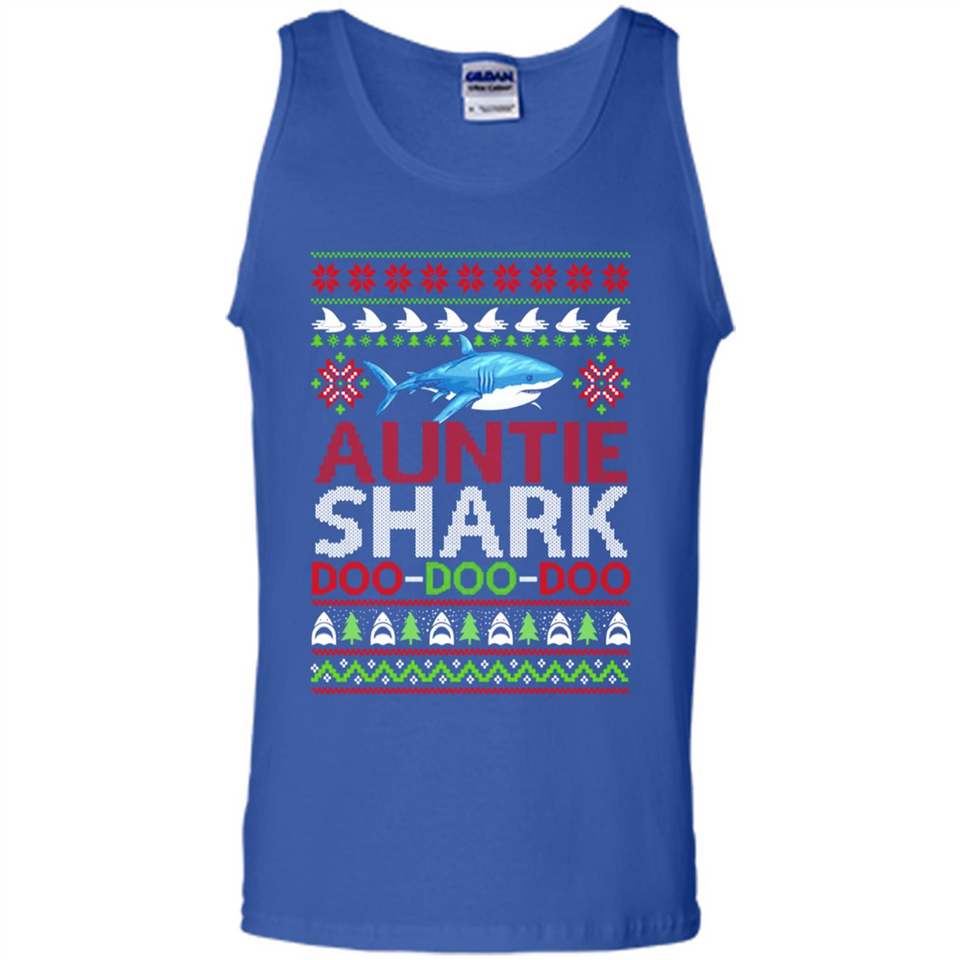 Auntie shark Doo Doo Doo Christmas - Tank Top