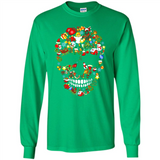 Skull Christmas Decorations Merry Xmas T-Shirt - Long Sleeve T-Shirt