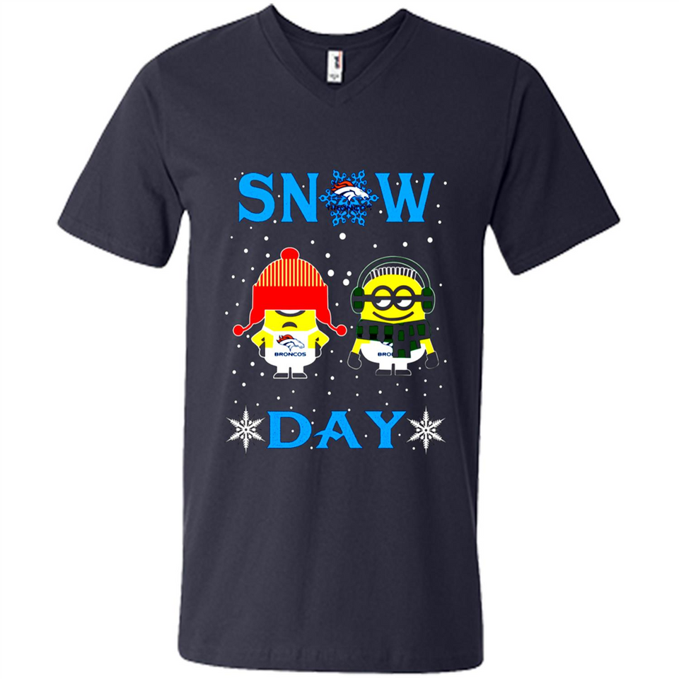 Snow Day Shirt For Denver Broncos Vs Minion Fans pingpong