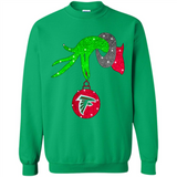 GRINCH HAND HOLDING ATLANTA FALCONS GLITTER CHRISTMAS PINGPONG