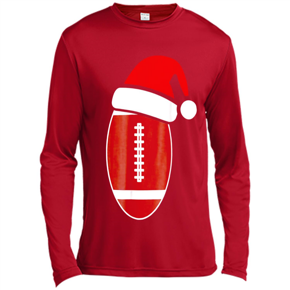 Christmas Football Shirt - Football Santa Hat Christmas