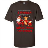 Never Underestimate A November Woman Watches Hallmark Movies Sweatshirt PINGPONG