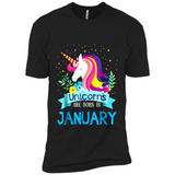 Unicorns are born in January Birthday Rainbow Gift Custom Ultra Cotton