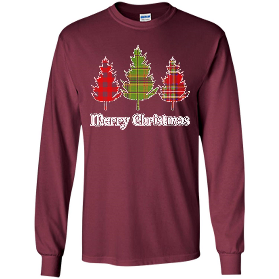 Plaid Christmas Tree Shirt Merry Christmas Plaid is Rad