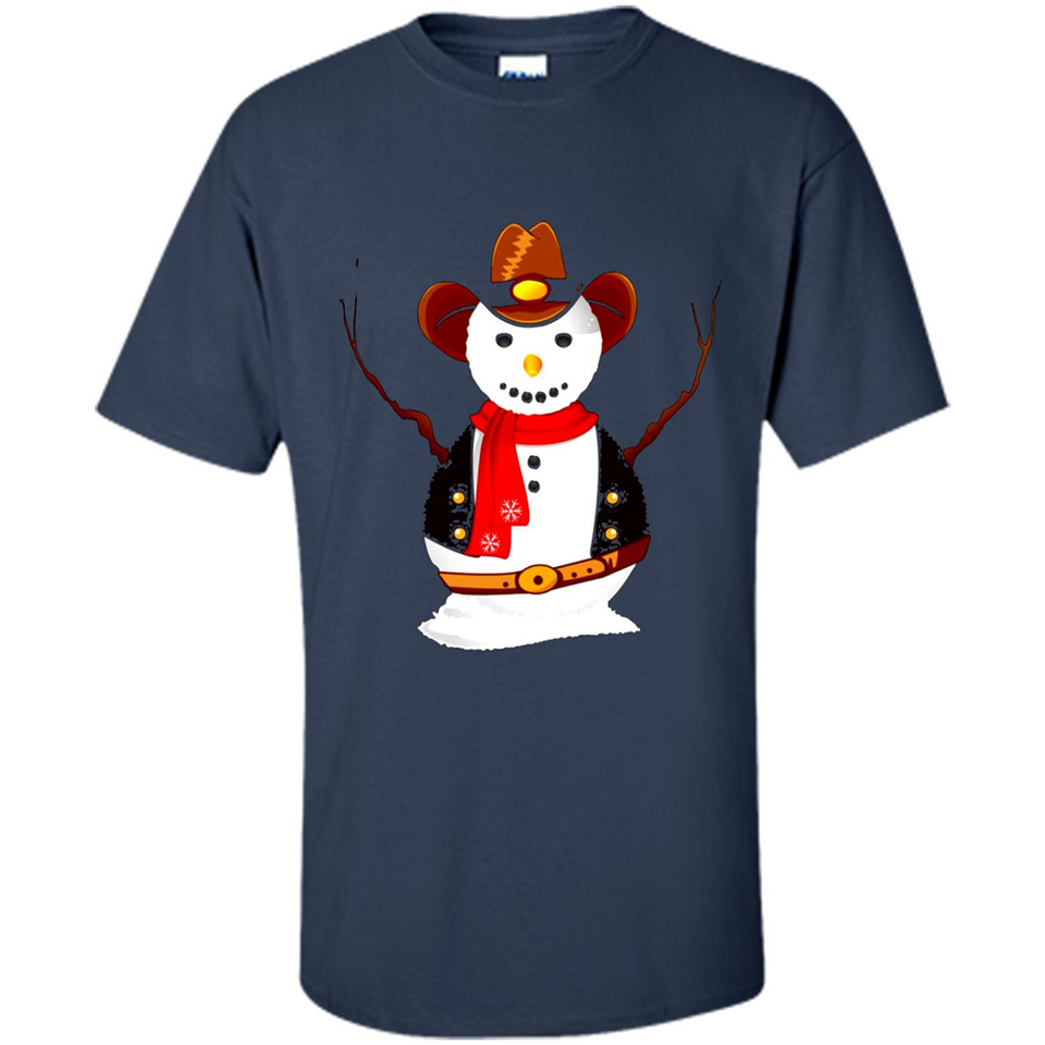Snowman Cowboy Merry Christmas Xmas