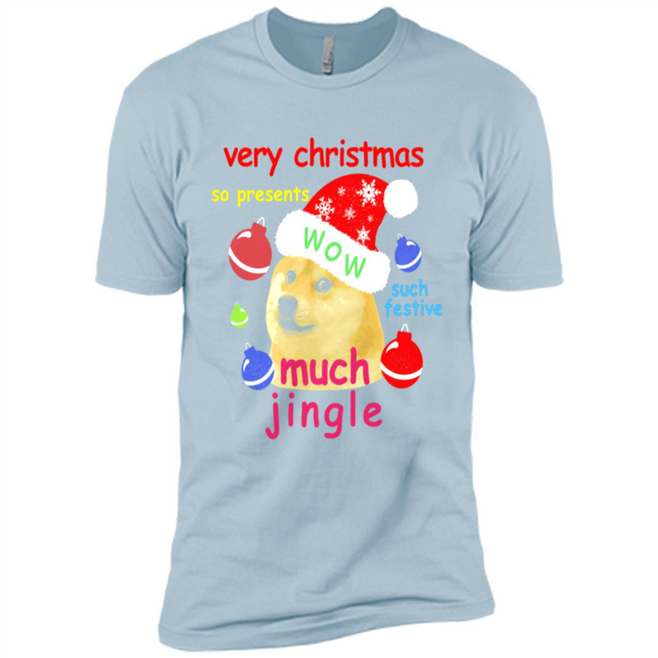 Christmas Doge Meme Shirts Funny Santa Shiba Inu Dog - Premium Short Sleeve T-Shirt
