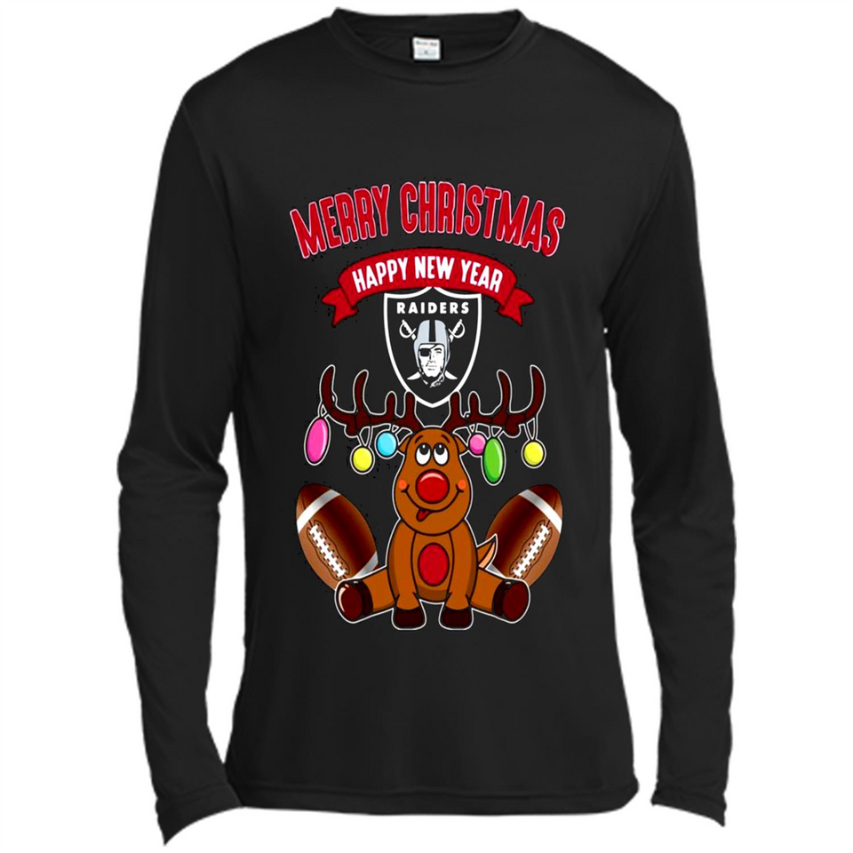Oakland Raiders NFL Reindeer Funny Merry Christmas And Happy New Year
