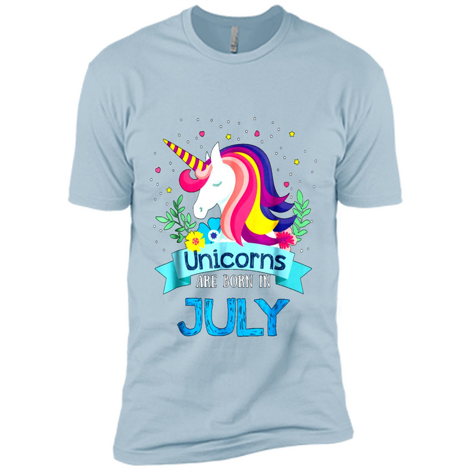 Unicorns are born in July Birthday Rainbow Gift Ladies Custom