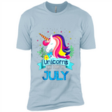 Unicorns are born in July Birthday Rainbow Gift Ladies Custom