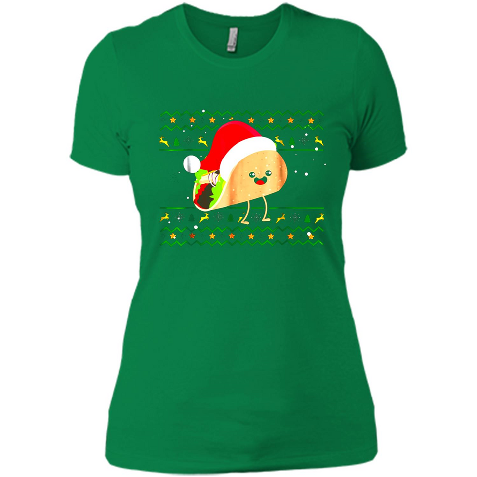TACO Santa Hat Ugly Christmas shirt Ladies' Boyfriend