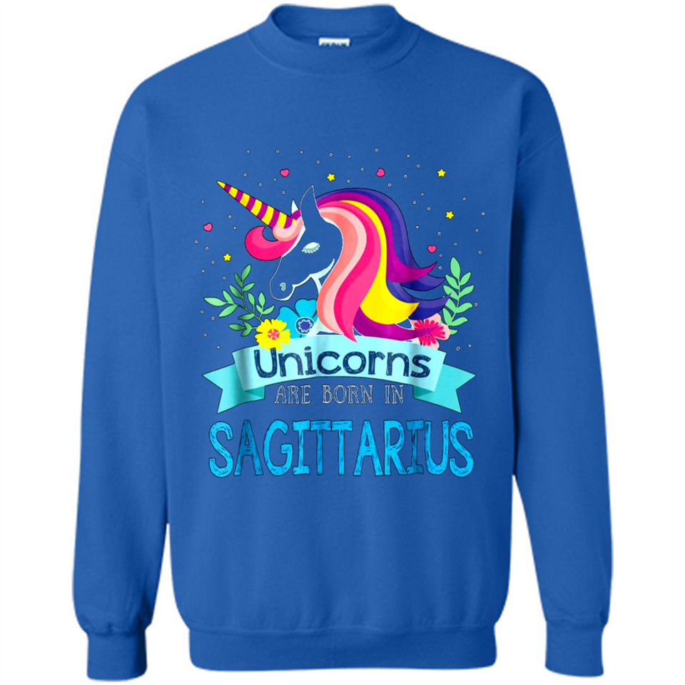 Unicorns are born in Sagittarius Birthday Rainbow Custom Ultra Cotton