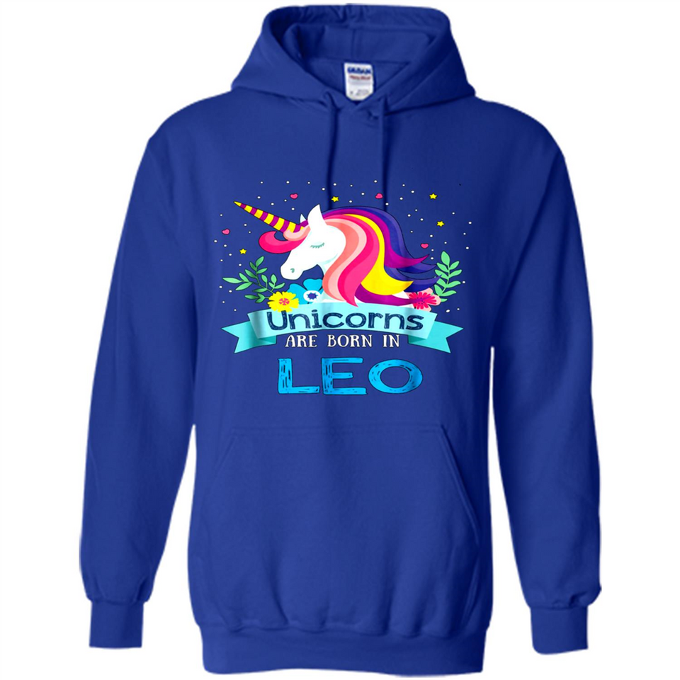 Unicorns are born in Leo Birthday Rainbow Gift Ladies Custom