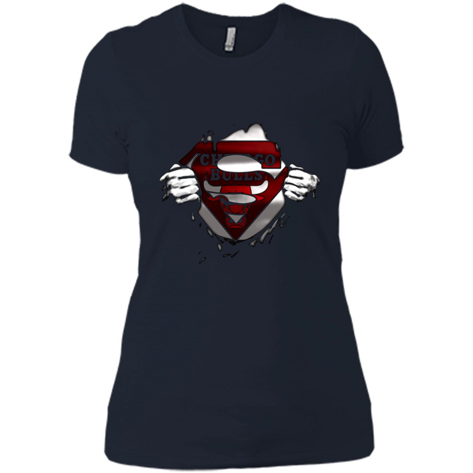 Chicago Bulls And Superman Fans - Ladies' Boyfriend T-Shirt