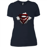 Chicago Bulls And Superman Fans - Ladies' Boyfriend T-Shirt