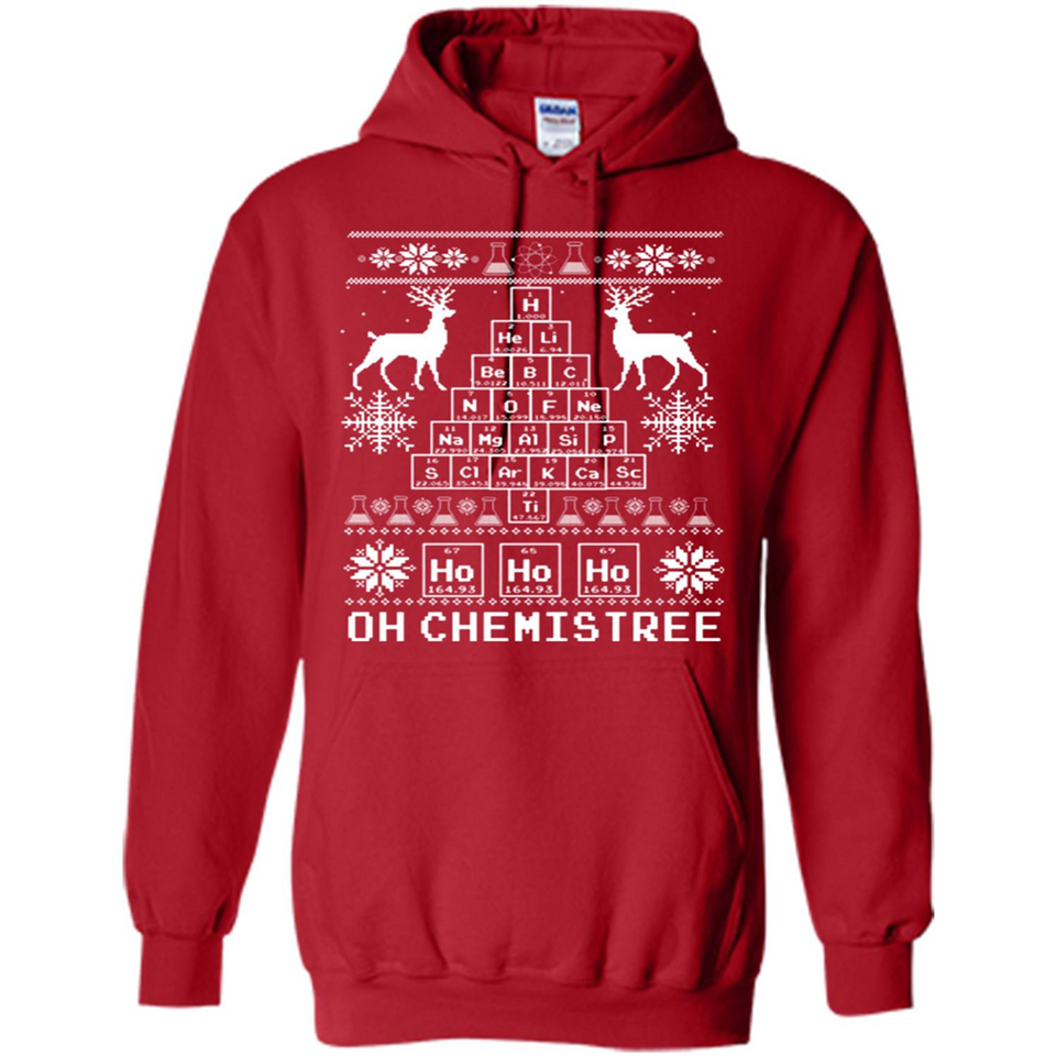 Oh Chemistry Tree Ugly Christmas Sweater - Hoodie