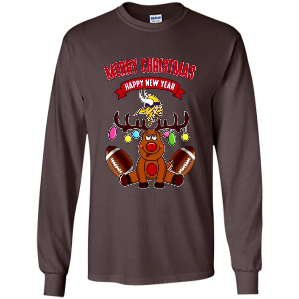Minnesota Vikings NFL Reindeer Funny Merry Christmas And Happy New Year