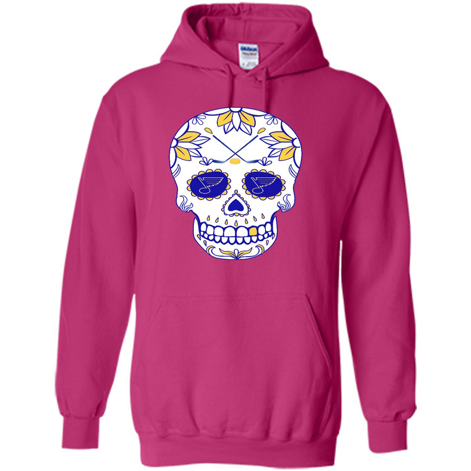 St. Louis Blues Hockey Sugar Skull Day of the Dead