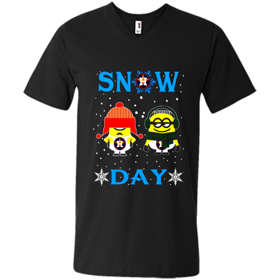 Snow Day Shirt For Houston Astros Vs Minion Fans pingpong