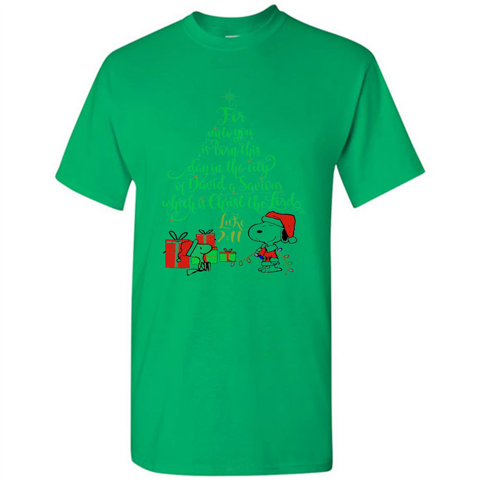 Snoopy Merry Christmas with Christmas tree T-Shirt - Shirt