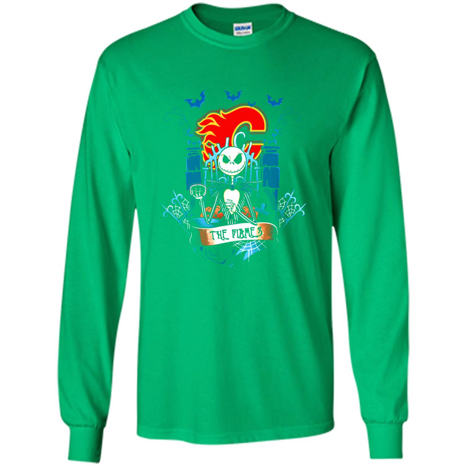 Calgary Flames Halloween The Nightmare Before Christmas - Long Sleeve T-Shirt