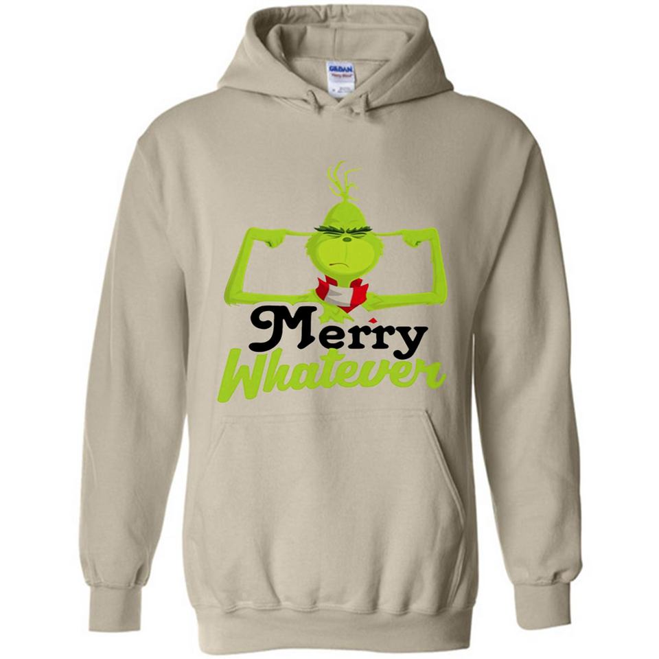Grinch Merry Whatever Funny Christmas Sporty - Hoodie