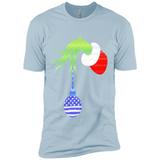 Grinch Holding American Flag ornament Christmas