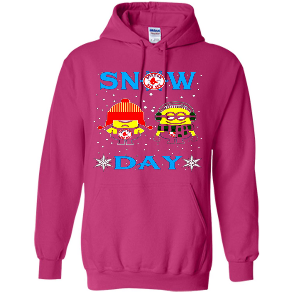 Snow Day Shirt For Boston Red Sox Vs Minion Fans pingpong