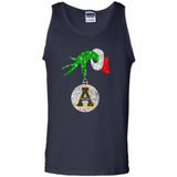 Funny Appalachian State Mountaineers Glitter Grinch Monogram Ornament Christmá - Tank Top