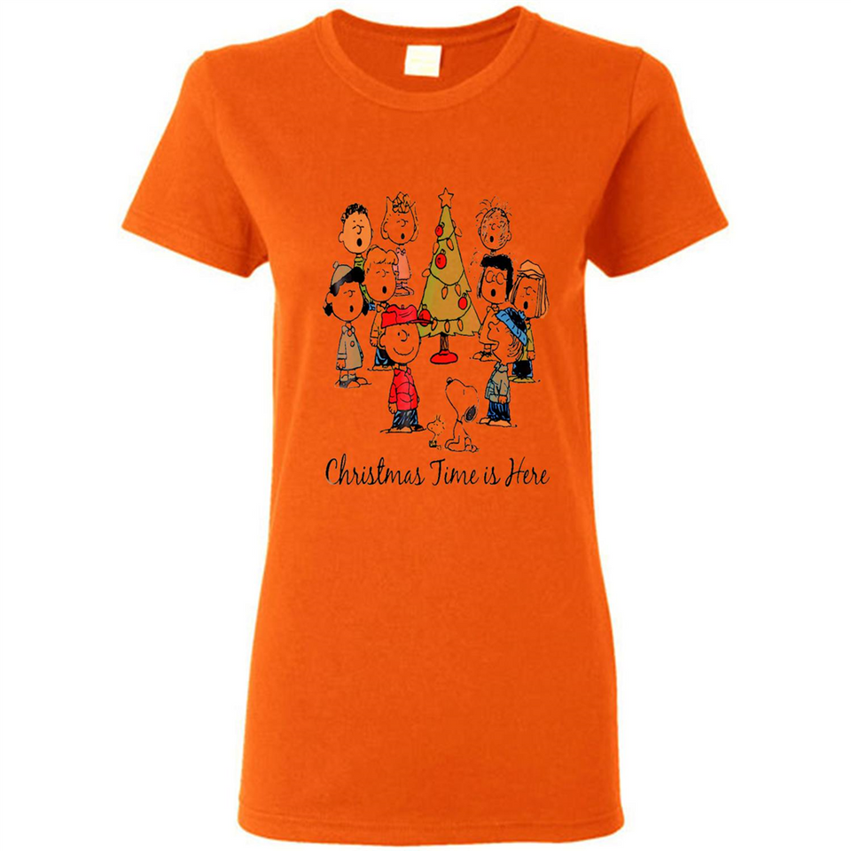 Snoopy Christmas Time Is Here Sporty T-Shirt - Ladies Short-Sleeve